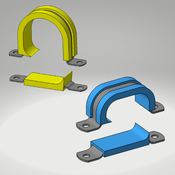 Aircraft Double Mount Clamps